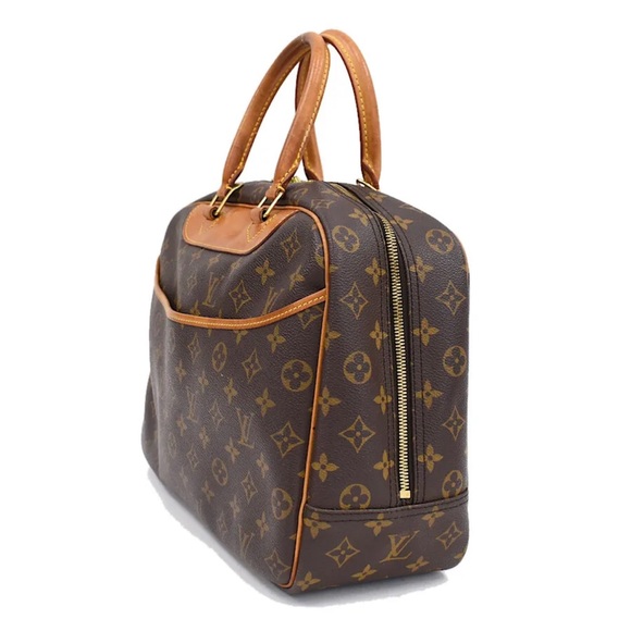 Beautiful Authentic LOUIS VUITTON Monogram Deauville Hand Bag Brown Canvas - Picture 4 of 9